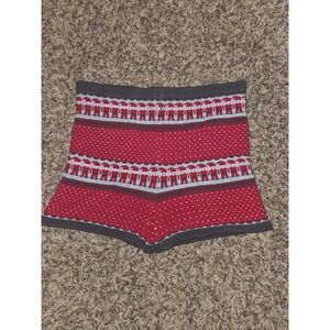 Knitty Kitty Knitimates Santa Fair Isle Sweater Knit Boyshorts Shorts Large L
